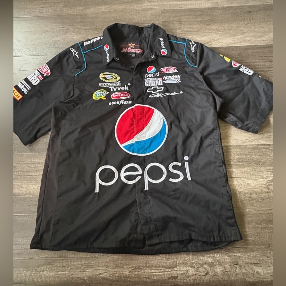 Vintage Deadstock NASCAR Pepsi Crew Button Up Shirt